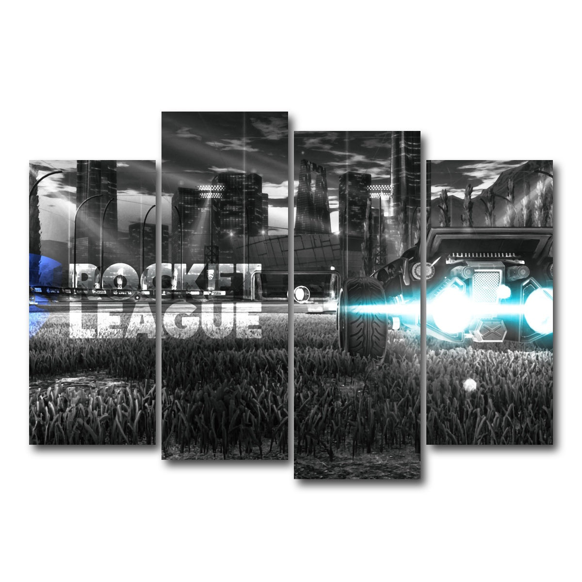 AUTO-MOCKUP WHITE | Rocket League | 4 Piece | Gallery Wrap Canvas | group=4_normal