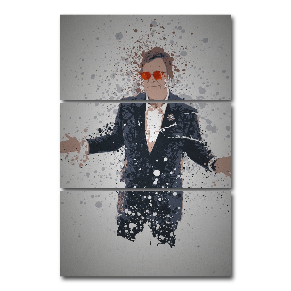 AUTO-MOCKUP WHITE | Rocket Man | 3 Piece | Gallery Wrap Canvas | group=12x24_stacked