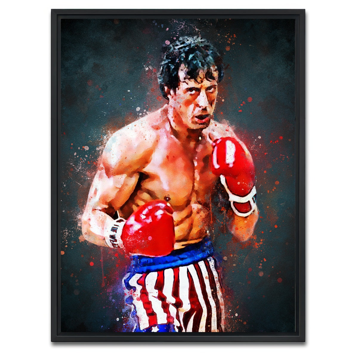 AUTO-MOCKUP WHITE | Rocky Balboa | 1 Piece | Black Framed Canvas | group=3x4