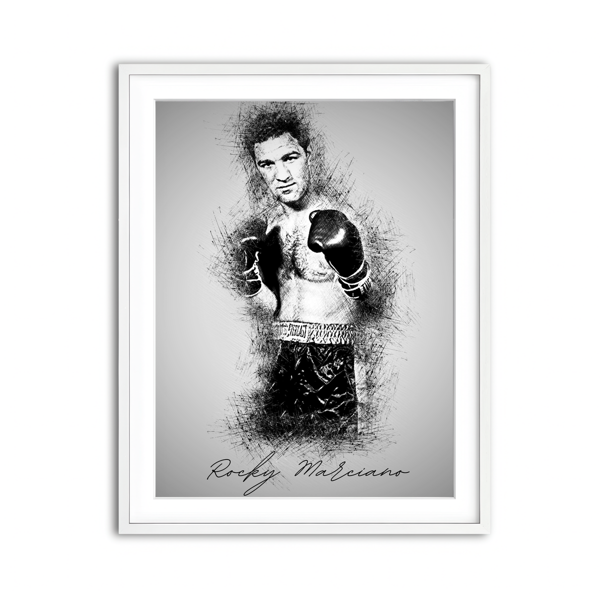 Framed Print 3x4 White