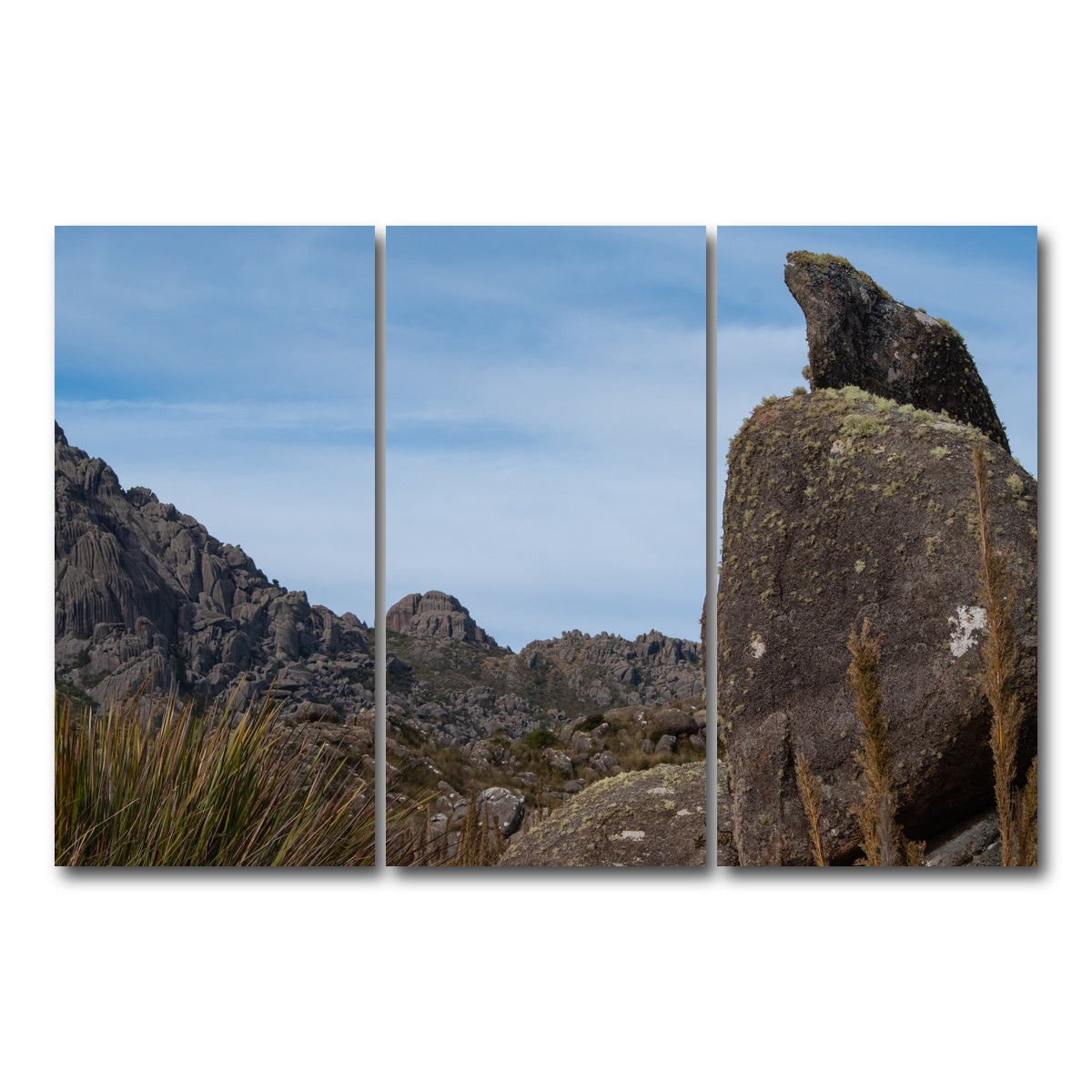 AUTO-MOCKUP WHITE | Rocky Mountains in Brazil | 3 Piece | Gallery Wrap Canvas | group=12x24