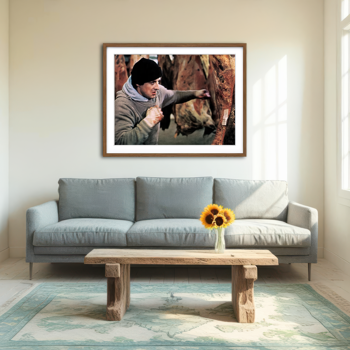 AUTO-MOCKUP ROOM | Rocky Punching Meat Wall Art