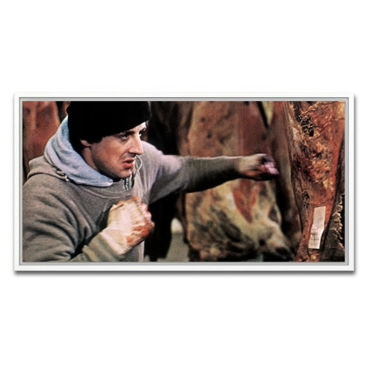 AUTO-MOCKUP WHITE | Rocky Punching Meat | 1 Piece | White Framed Canvas | group=2x1