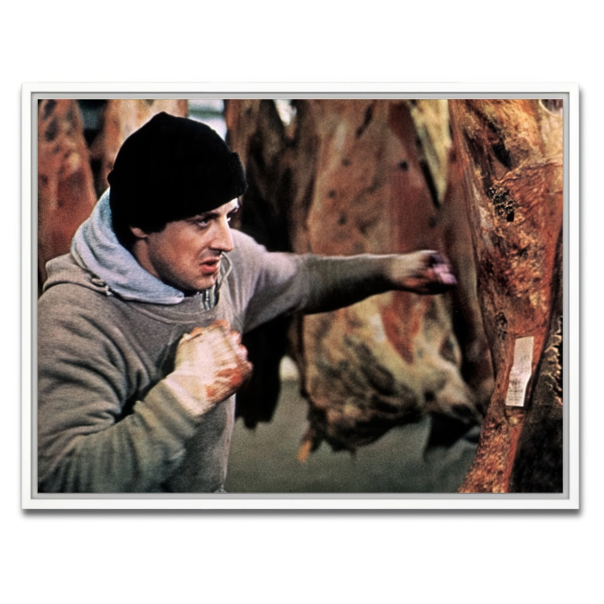 AUTO-MOCKUP WHITE | Rocky Punching Meat | 1 Piece | White Framed Canvas | group=4x3