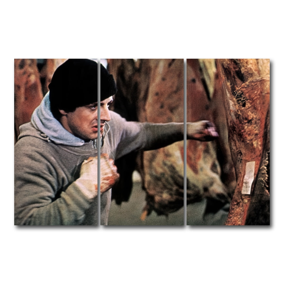 AUTO-MOCKUP WHITE | Rocky Punching Meat | 3 Piece | Gallery Wrap Canvas | group=12x24