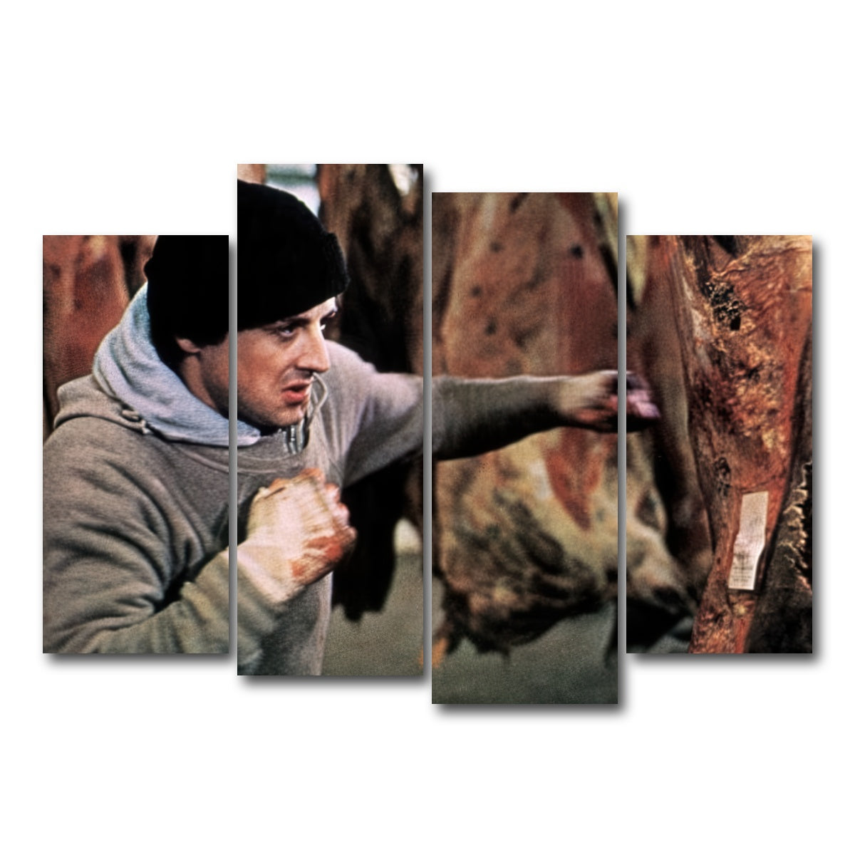 AUTO-MOCKUP WHITE | Rocky Punching Meat | 4 Piece | Gallery Wrap Canvas | group=4_normal