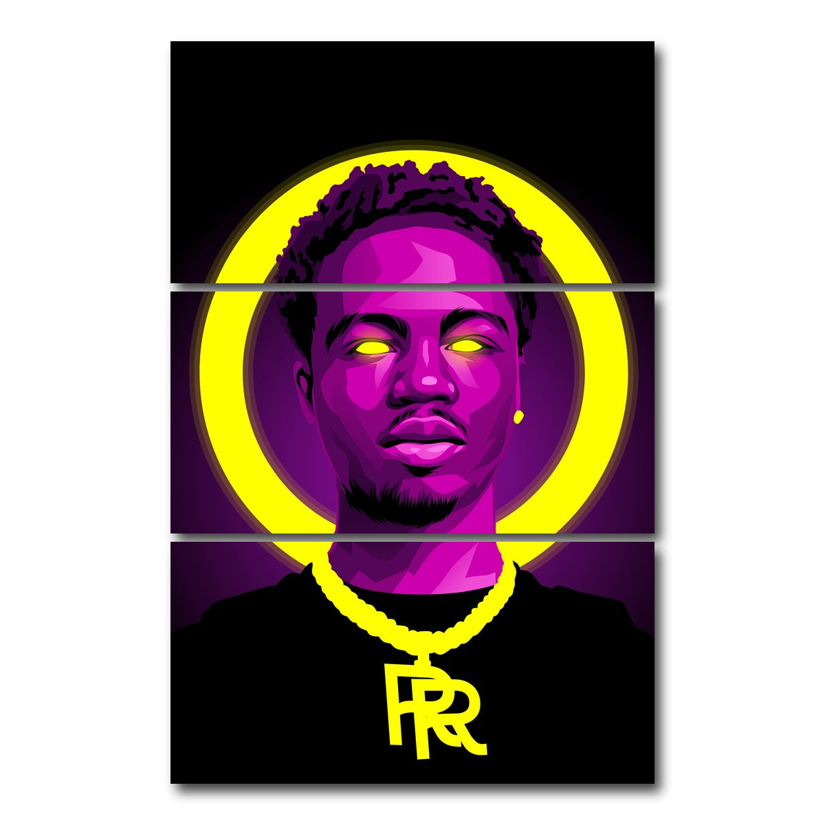 AUTO-MOCKUP WHITE | Roddy Rich | 3 Piece | Gallery Wrap Canvas | group=12x24_stacked