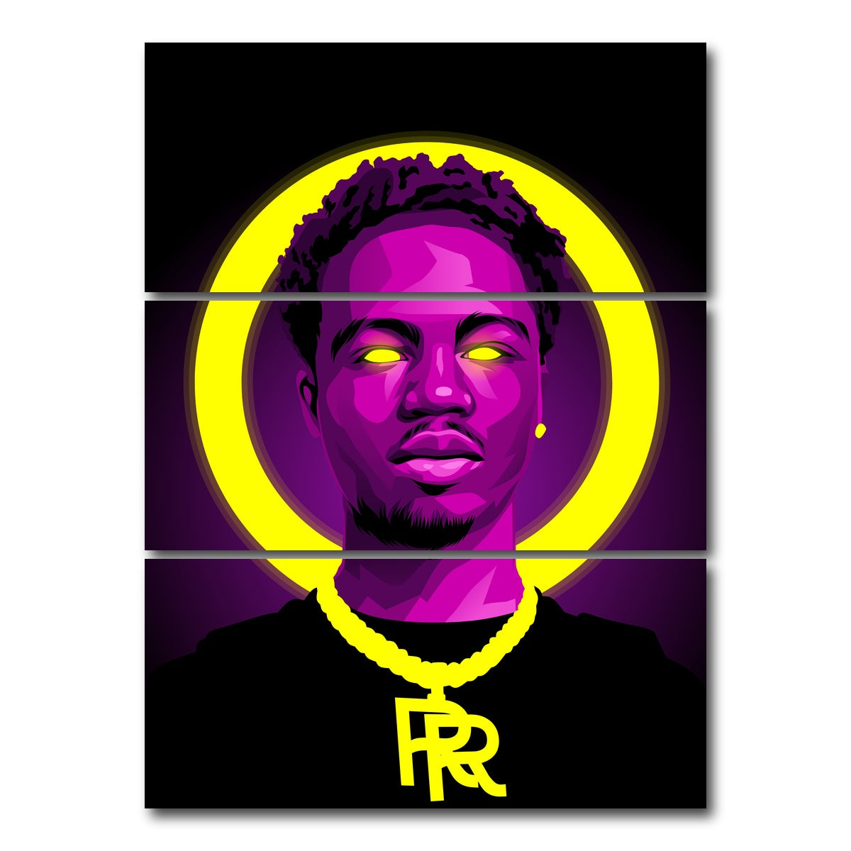 AUTO-MOCKUP WHITE | Roddy Rich | 3 Piece | Gallery Wrap Canvas | group=8x18_stacked