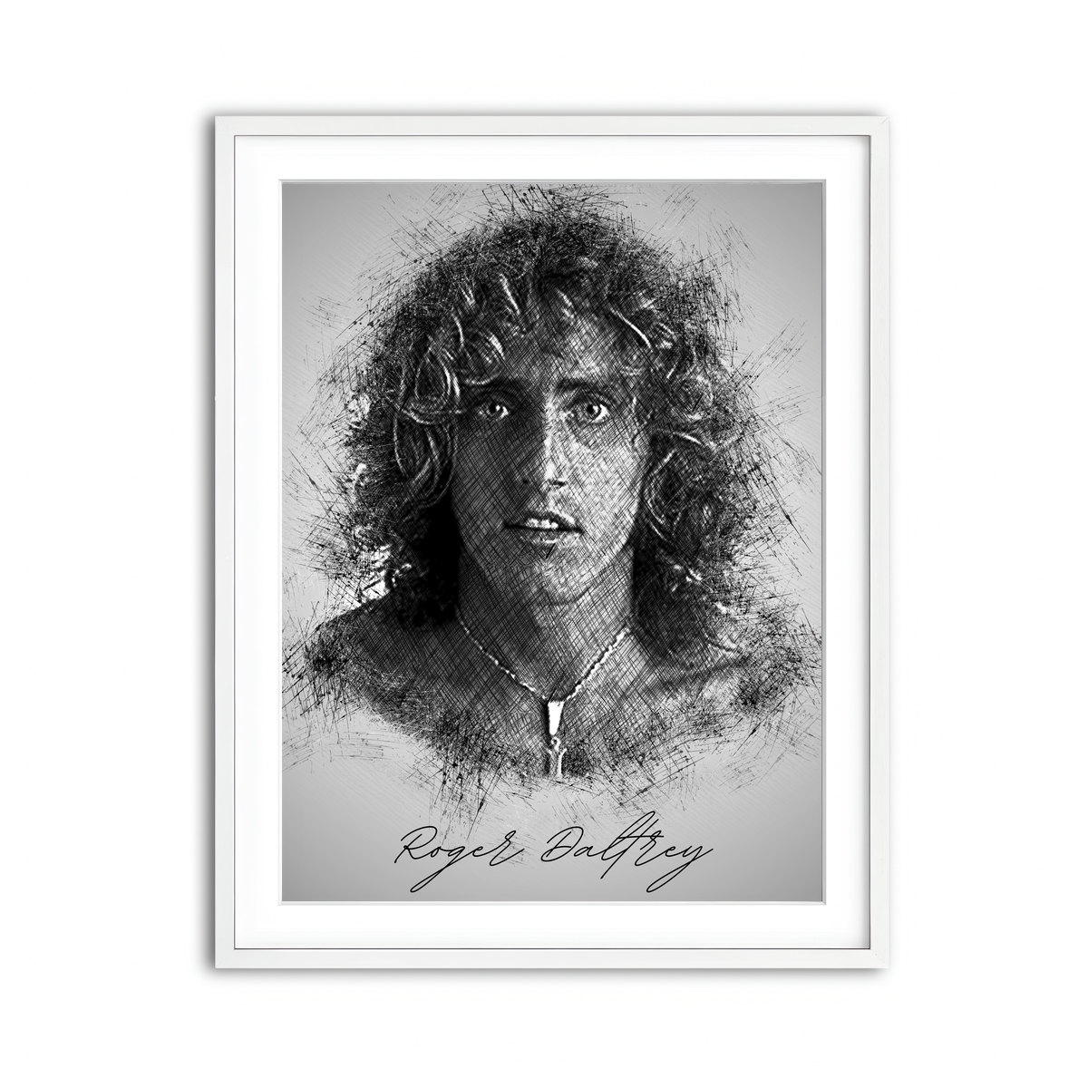 Framed Print 3x4 White