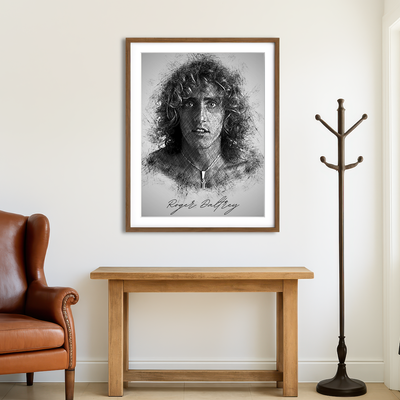 AUTO-MOCKUP ROOM | Roger Daltrey Sketch Wall Art