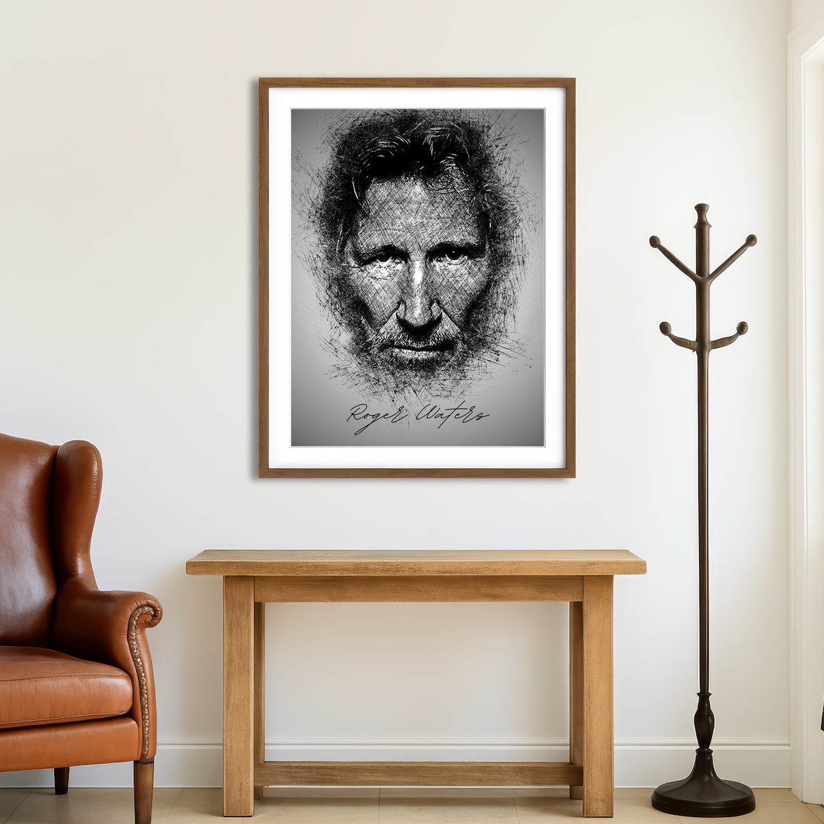 AUTO-MOCKUP ROOM | Roger Waters Sketch Wall Art