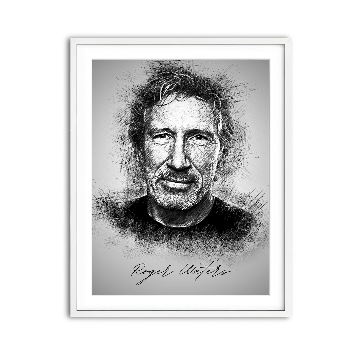 Framed Print 3x4 White