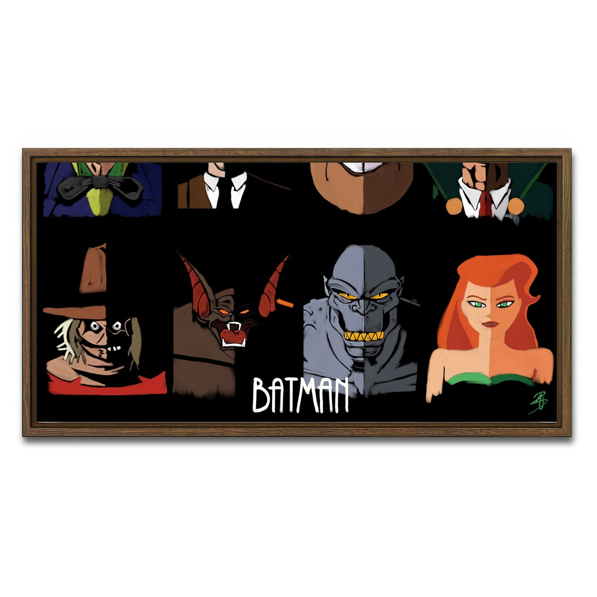 AUTO-MOCKUP WHITE | Rogues 2 | 1 Piece | Walnut Framed Canvas | group=2x1