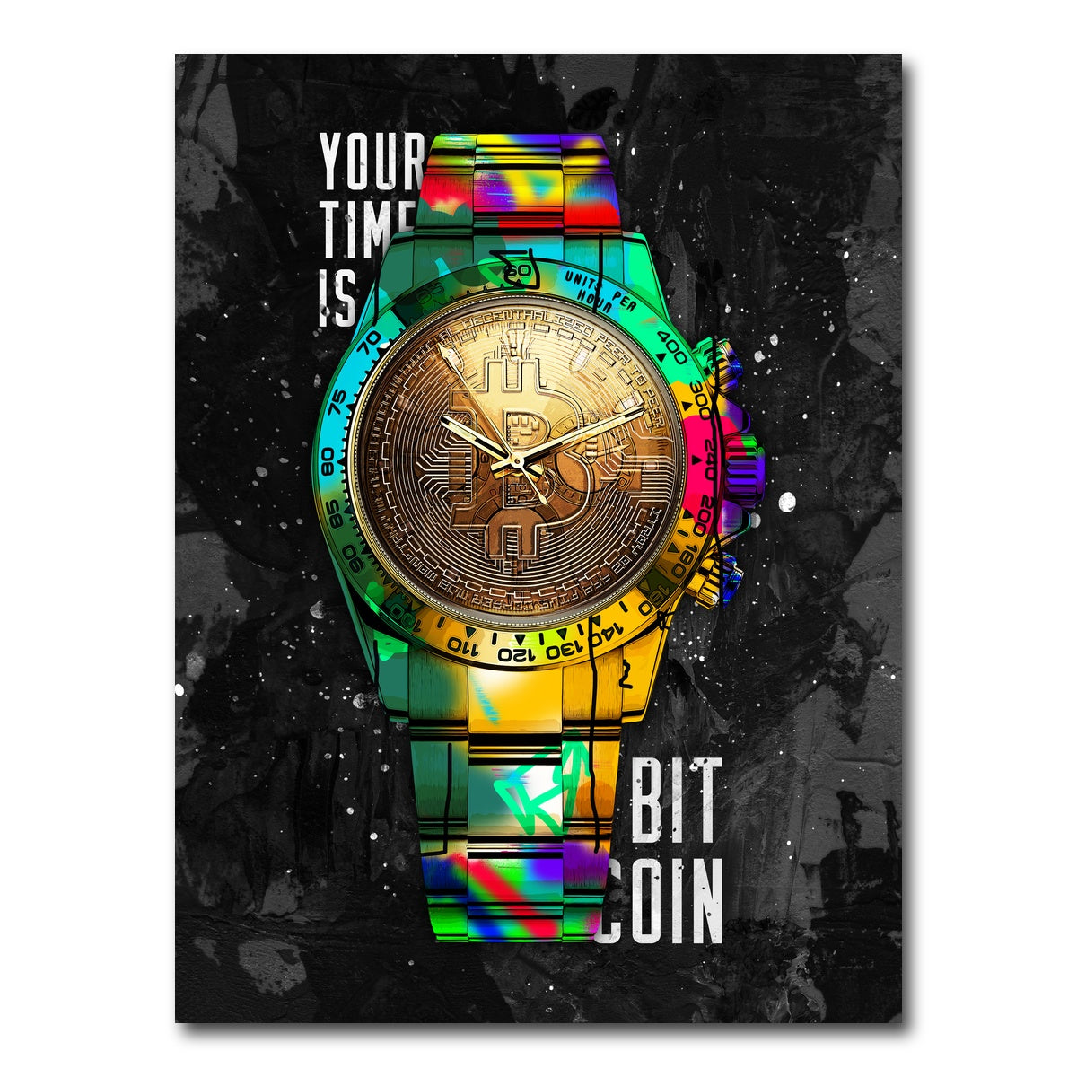 AUTO-MOCKUP WHITE | Rolex bitcoin | 1 Piece | Gallery Wrap Canvas | group=3x4