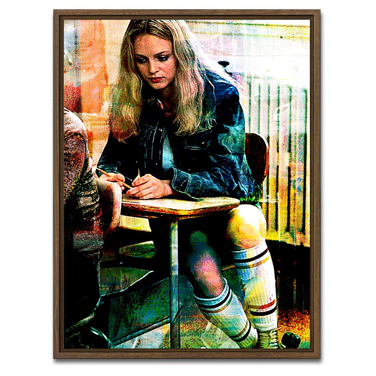 AUTO-MOCKUP WHITE | Rollergirl | 1 Piece | Walnut Framed Canvas | group=3x4