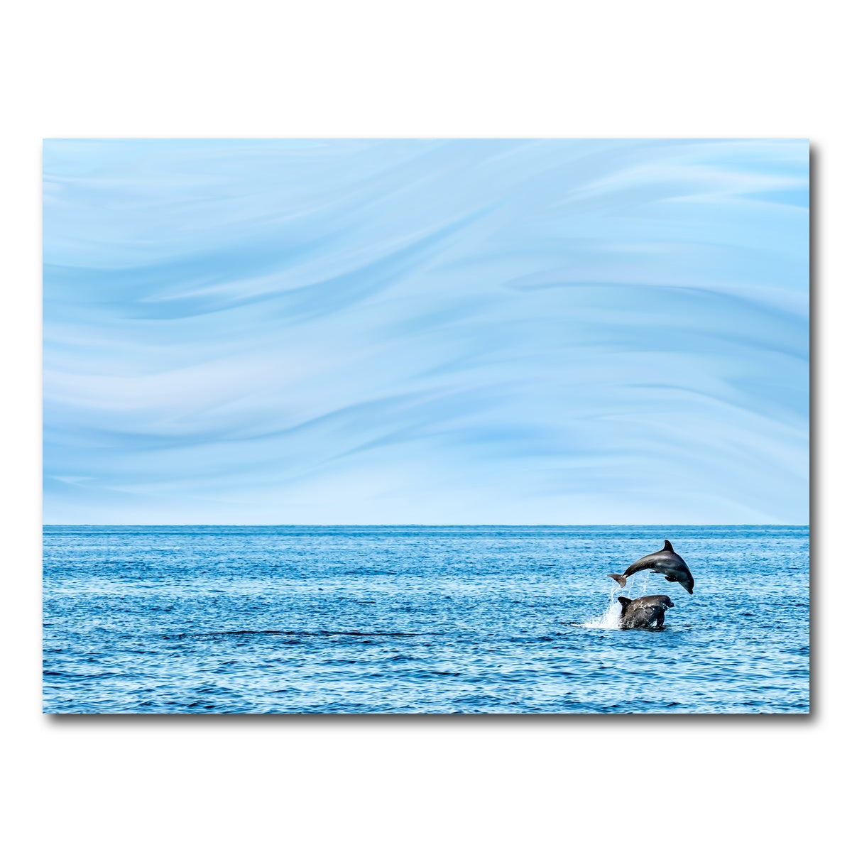 AUTO-MOCKUP WHITE | Rollin jumping dolphins | 1 Piece | Gallery Wrap Canvas | group=4x3