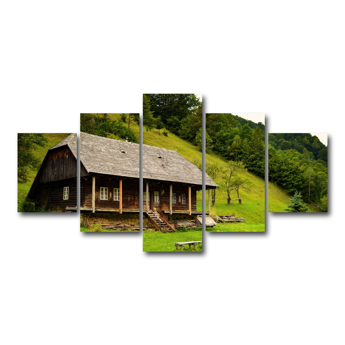 AUTO-MOCKUP WHITE | Romanian Cabin | 5 Piece | Gallery Wrap Canvas | group=5_short