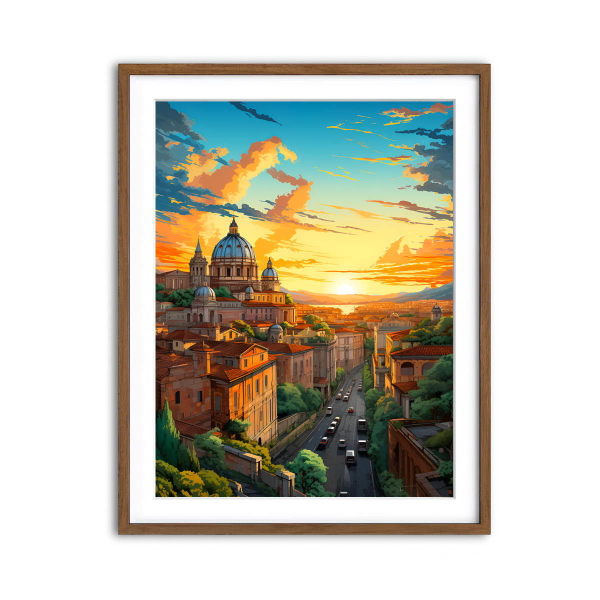 Framed Print 3x4 Walnut