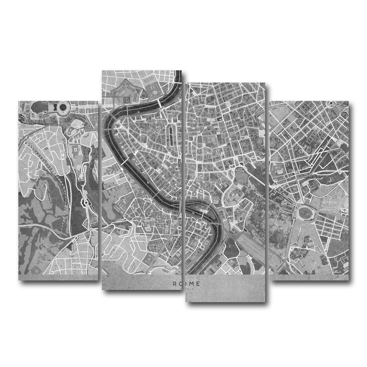 AUTO-MOCKUP WHITE | Rome Map 2 | 4 Piece | Gallery Wrap Canvas | group=4_normal
