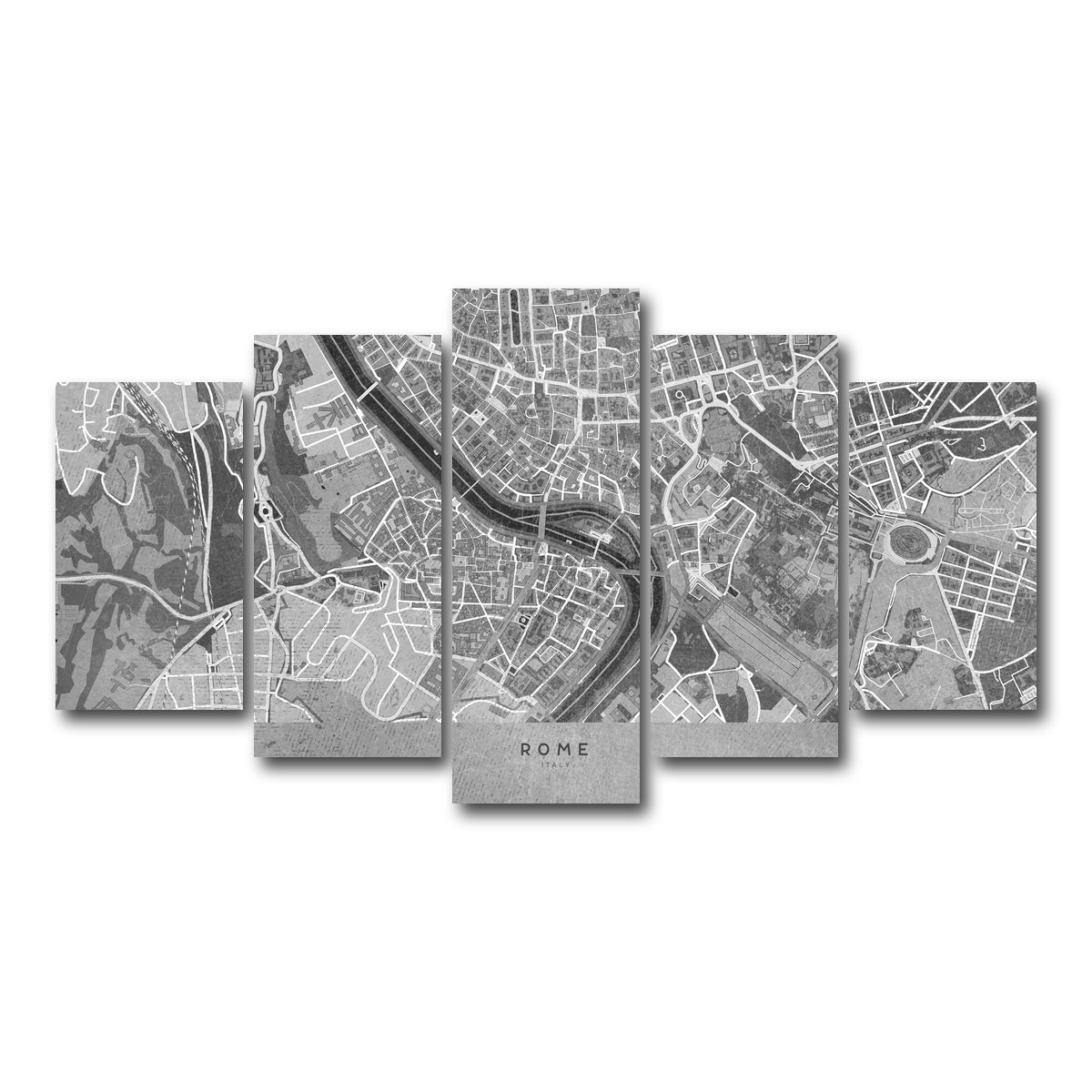 AUTO-MOCKUP WHITE | Rome Map 2 | 5 Piece | Gallery Wrap Canvas | group=5_normal