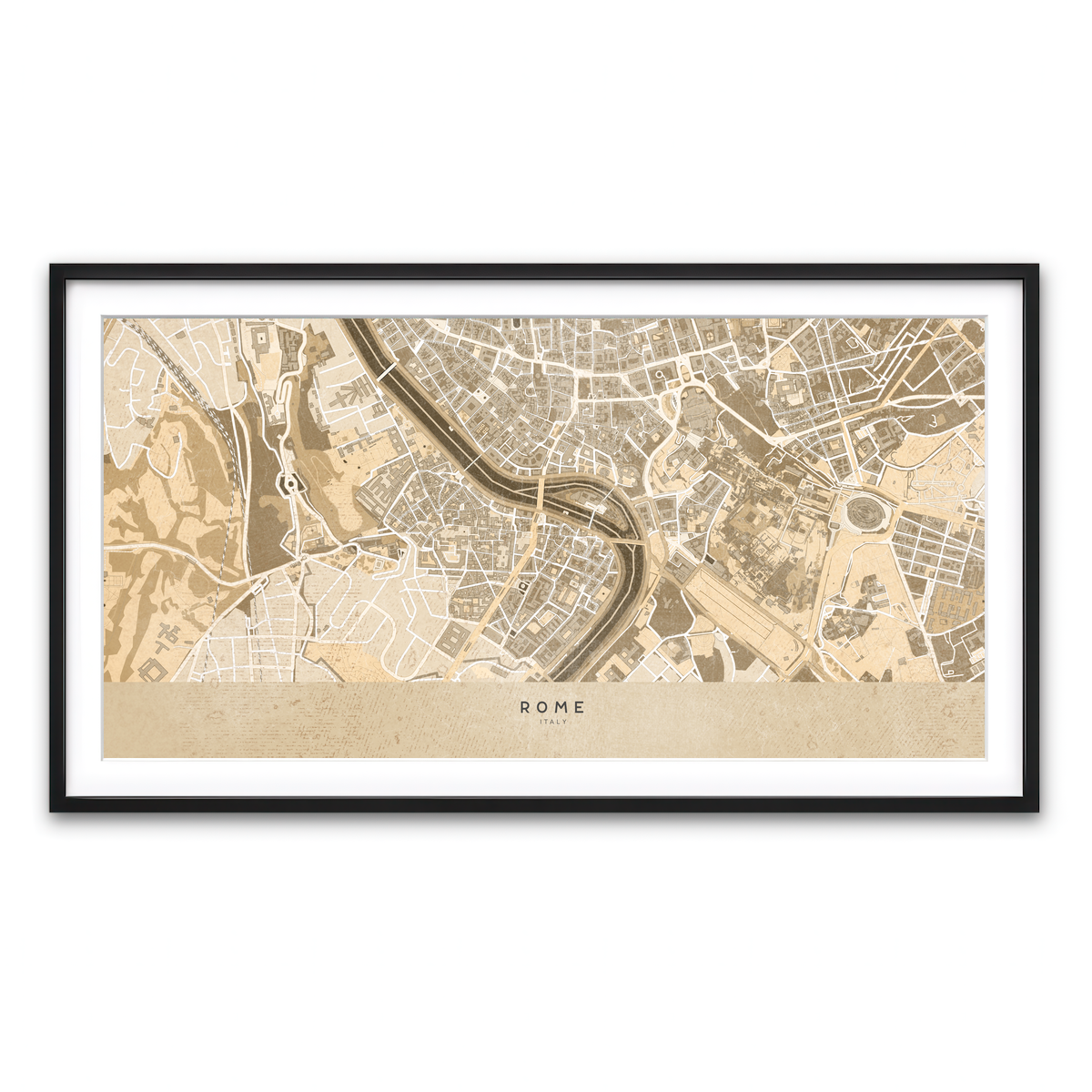 Framed Print 2x1 Black