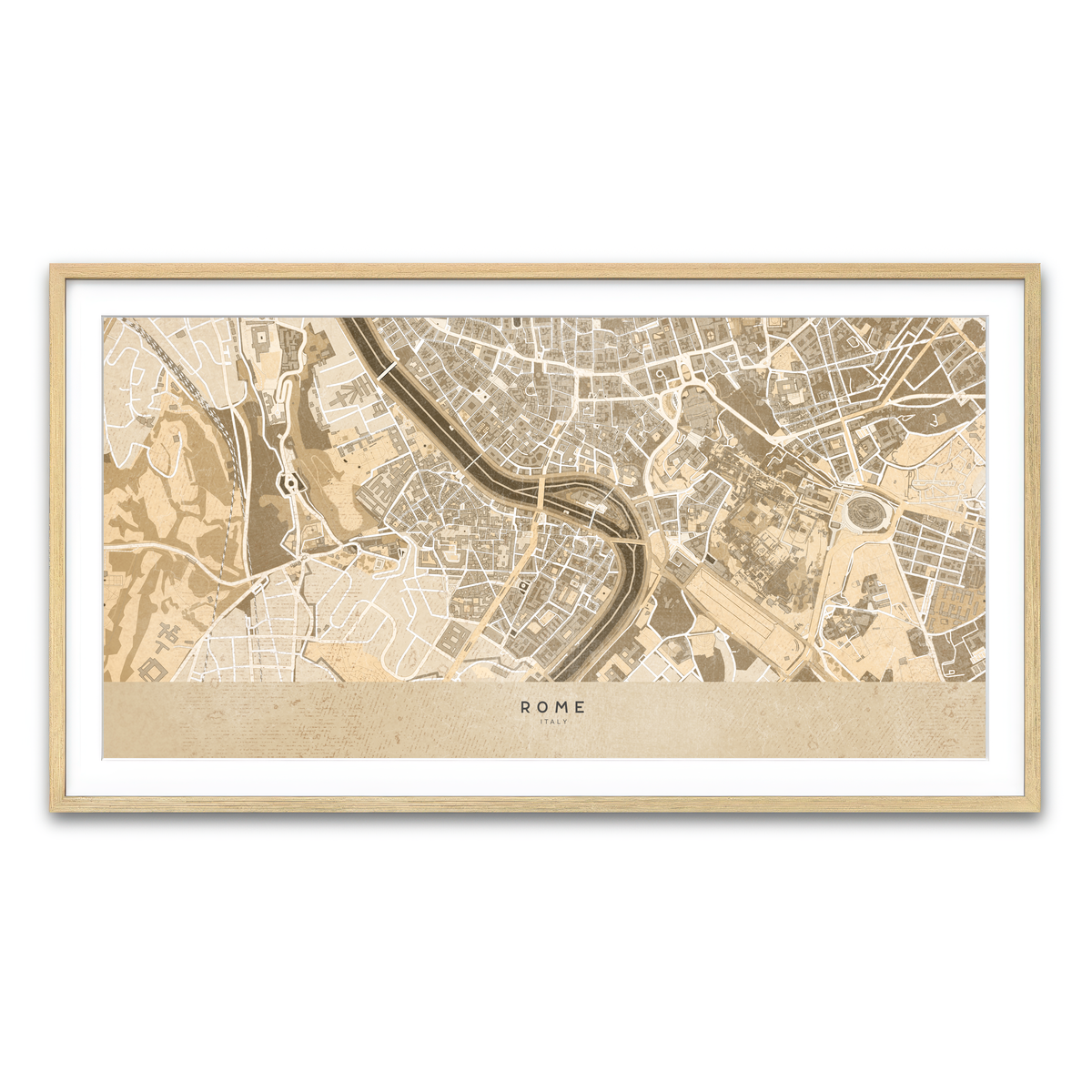 Framed Print 2x1 Natural