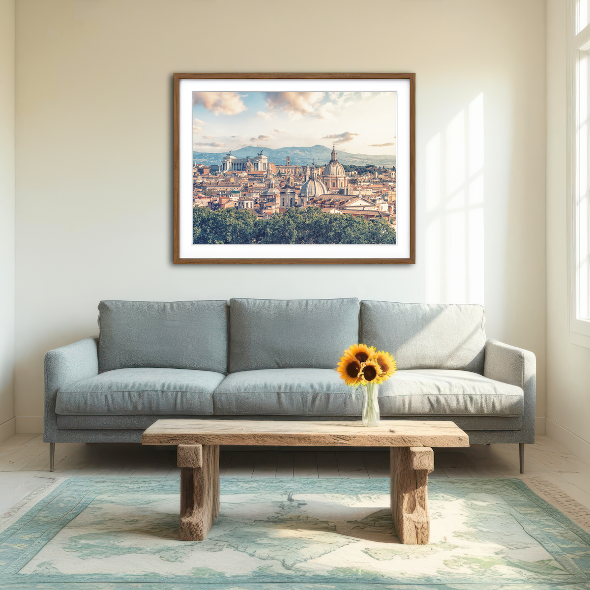 AUTO-MOCKUP ROOM | Rome Roofs Wall Art