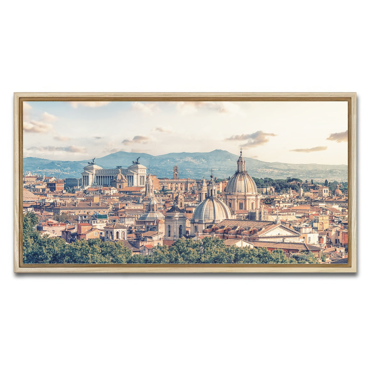 AUTO-MOCKUP WHITE | Rome Roofs | 1 Piece | Natural Framed Canvas | group=2x1