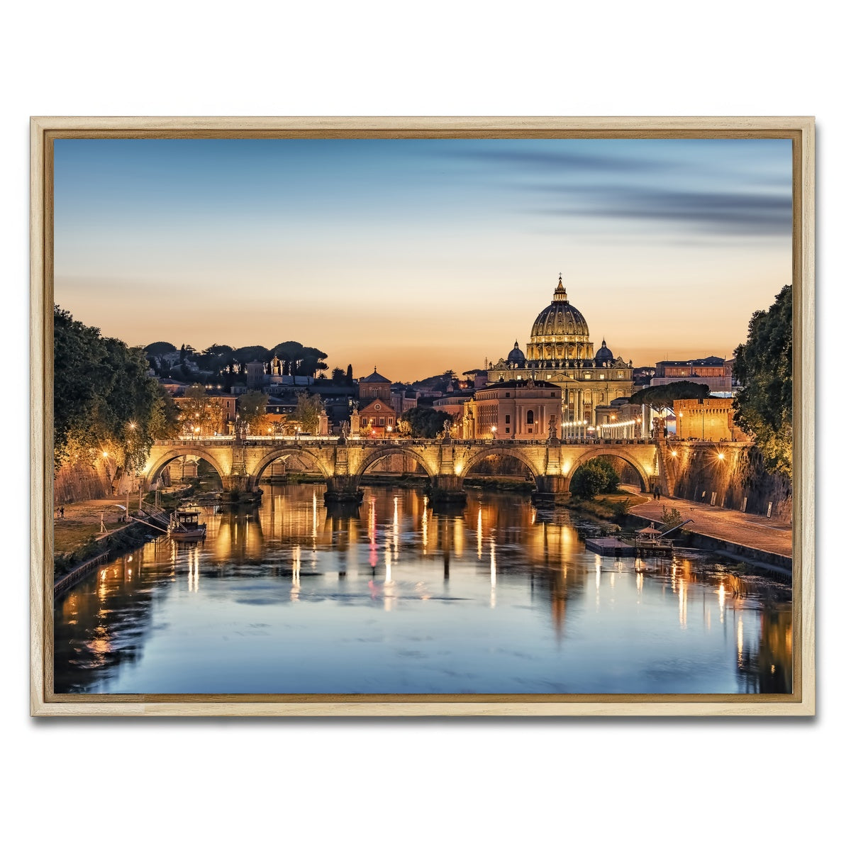 AUTO-MOCKUP WHITE | Rome Sunset | 1 Piece | Natural Framed Canvas | group=4x3