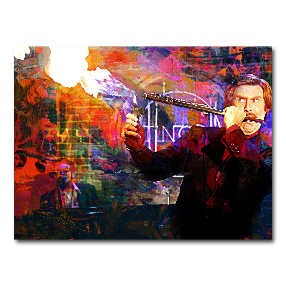 AUTO-MOCKUP WHITE | Ron Burgundy Flute | 1 Piece | Gallery Wrap Canvas | group=4x3