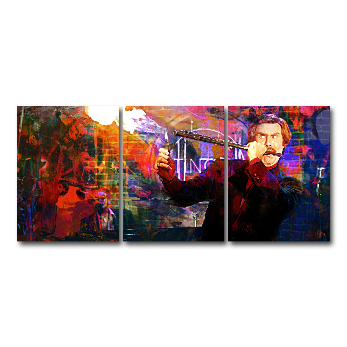 AUTO-MOCKUP WHITE | Ron Burgundy Flute | 3 Piece | Gallery Wrap Canvas | group=18x24