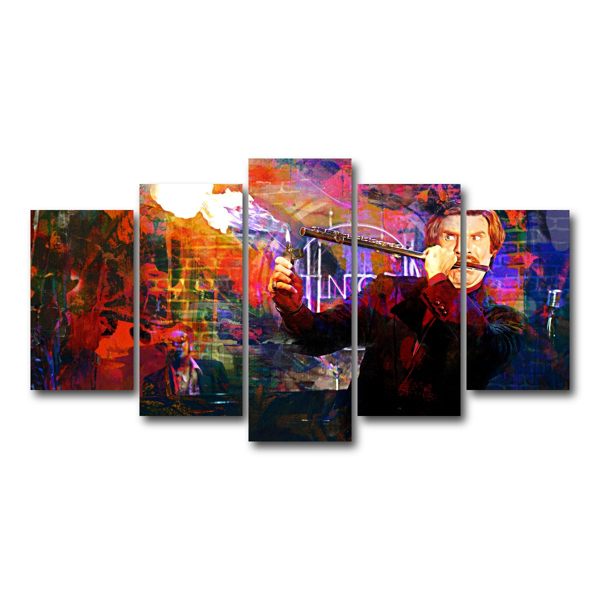 AUTO-MOCKUP WHITE | Ron Burgundy Flute | 5 Piece | Gallery Wrap Canvas | group=5_normal