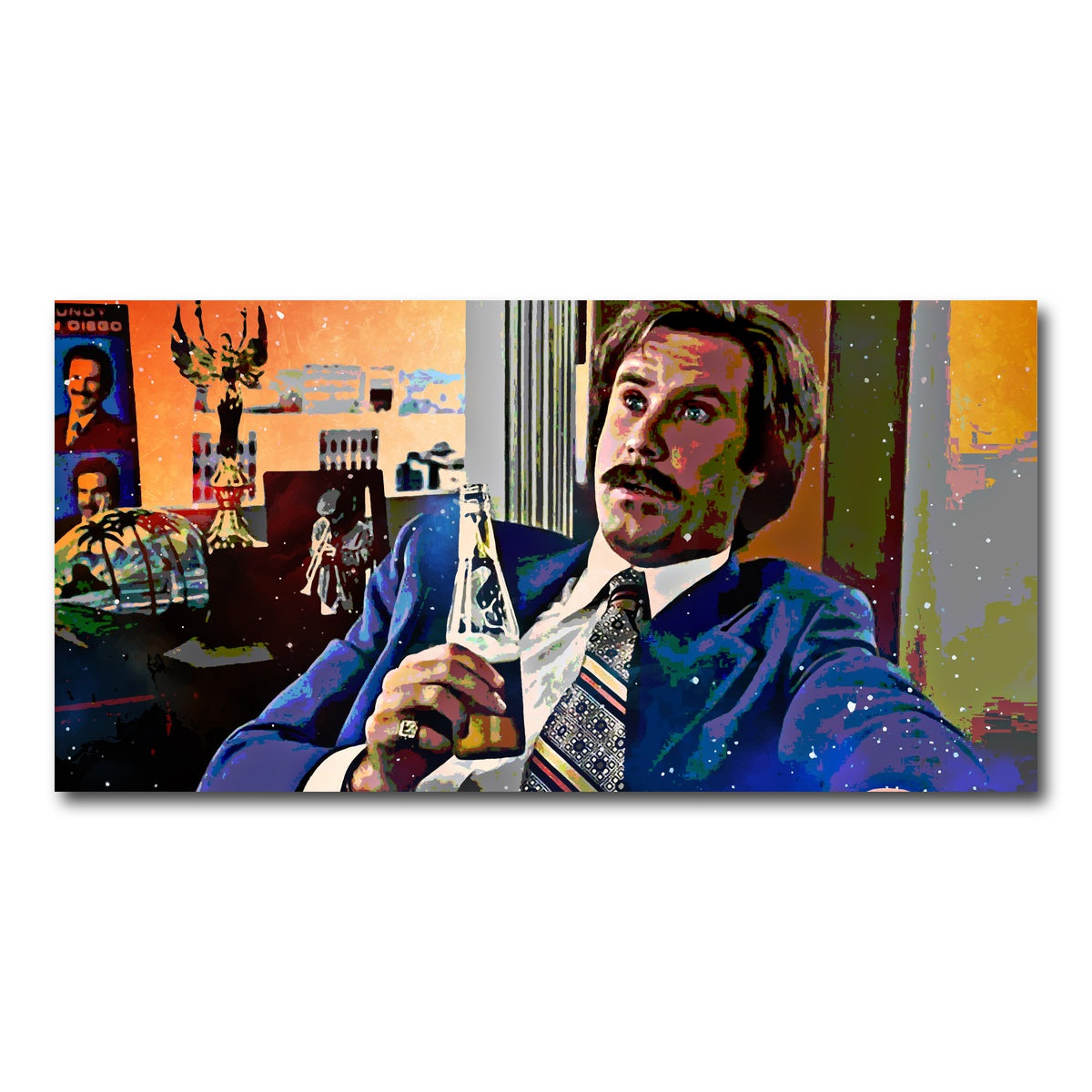 AUTO-MOCKUP WHITE | Ron Burgundy | 1 Piece | Gallery Wrap Canvas | group=2x1