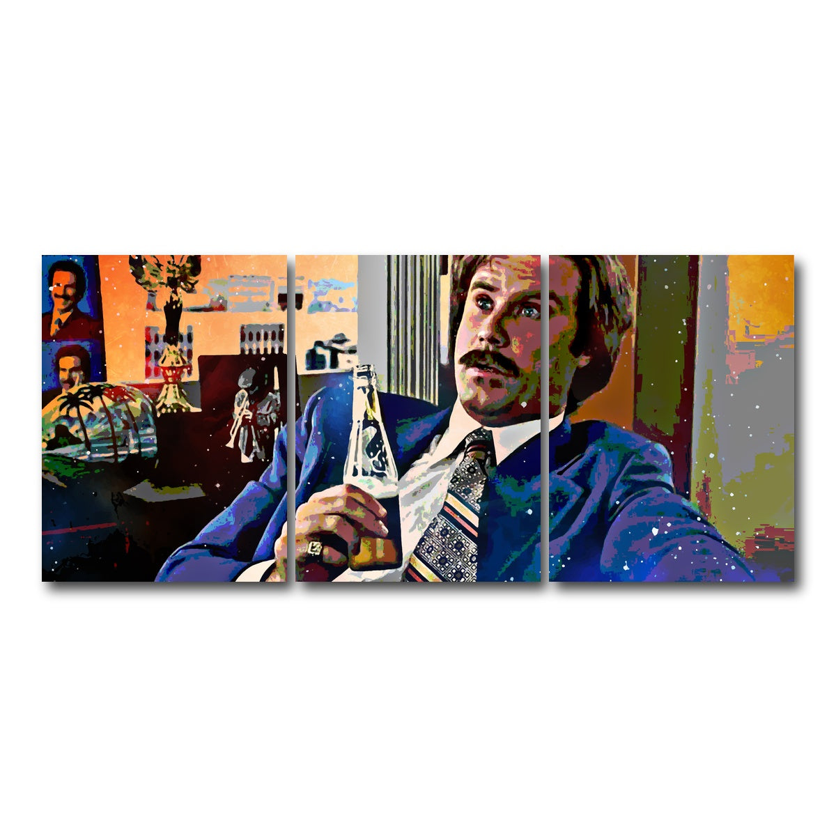 AUTO-MOCKUP WHITE | Ron Burgundy | 3 Piece | Gallery Wrap Canvas | group=18x24