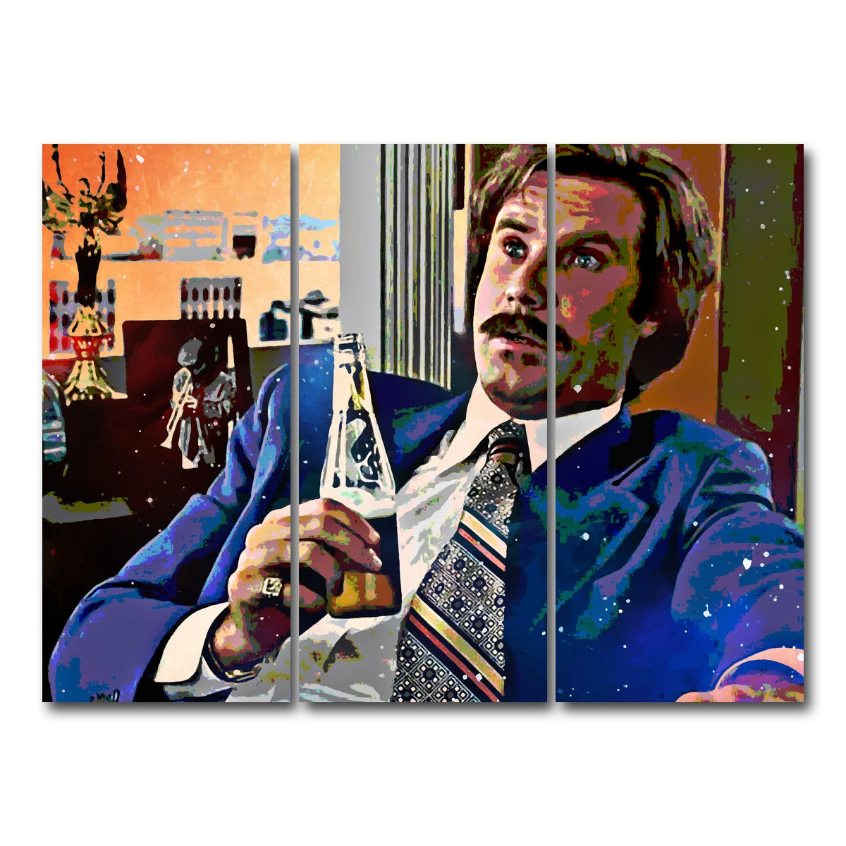 AUTO-MOCKUP WHITE | Ron Burgundy | 3 Piece | Gallery Wrap Canvas | group=8x18