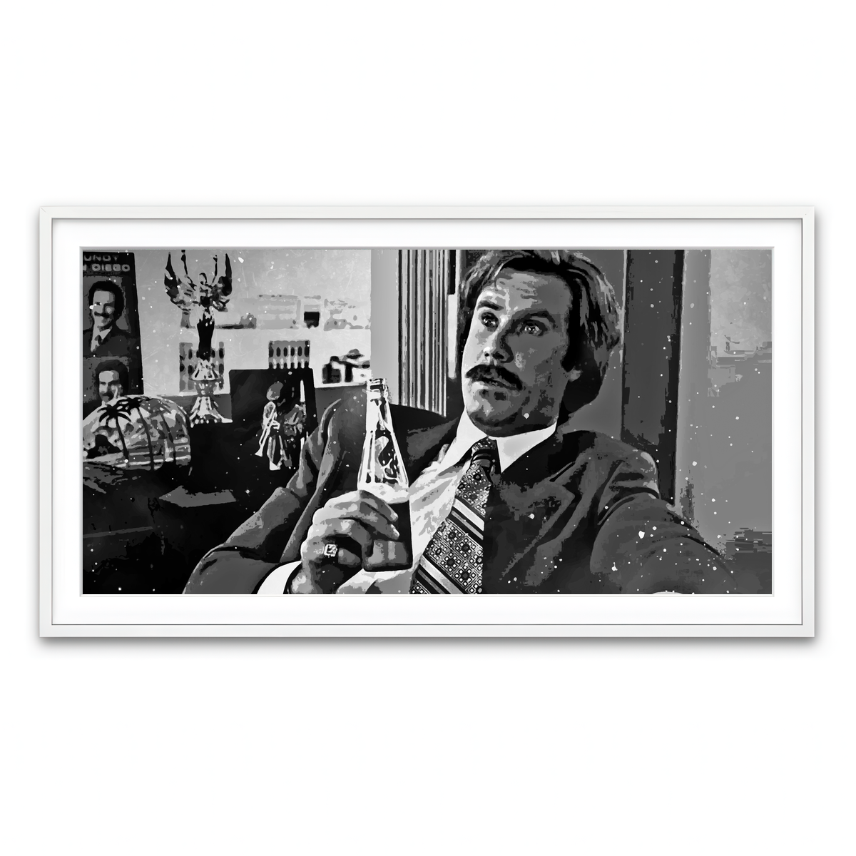 Framed Print 2x1 White