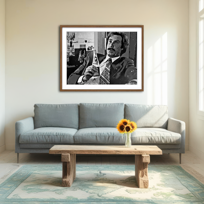 AUTO-MOCKUP ROOM | Ron Burgundy Grayscale Wall Art
