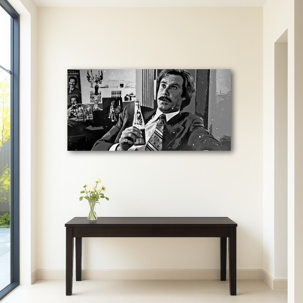 AUTO-MOCKUP ROOM | Ron Burgundy grayscale