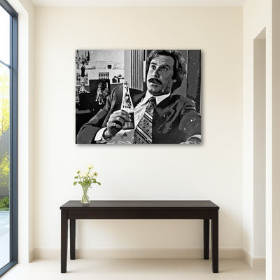 AUTO-MOCKUP ROOM | Ron Burgundy grayscale