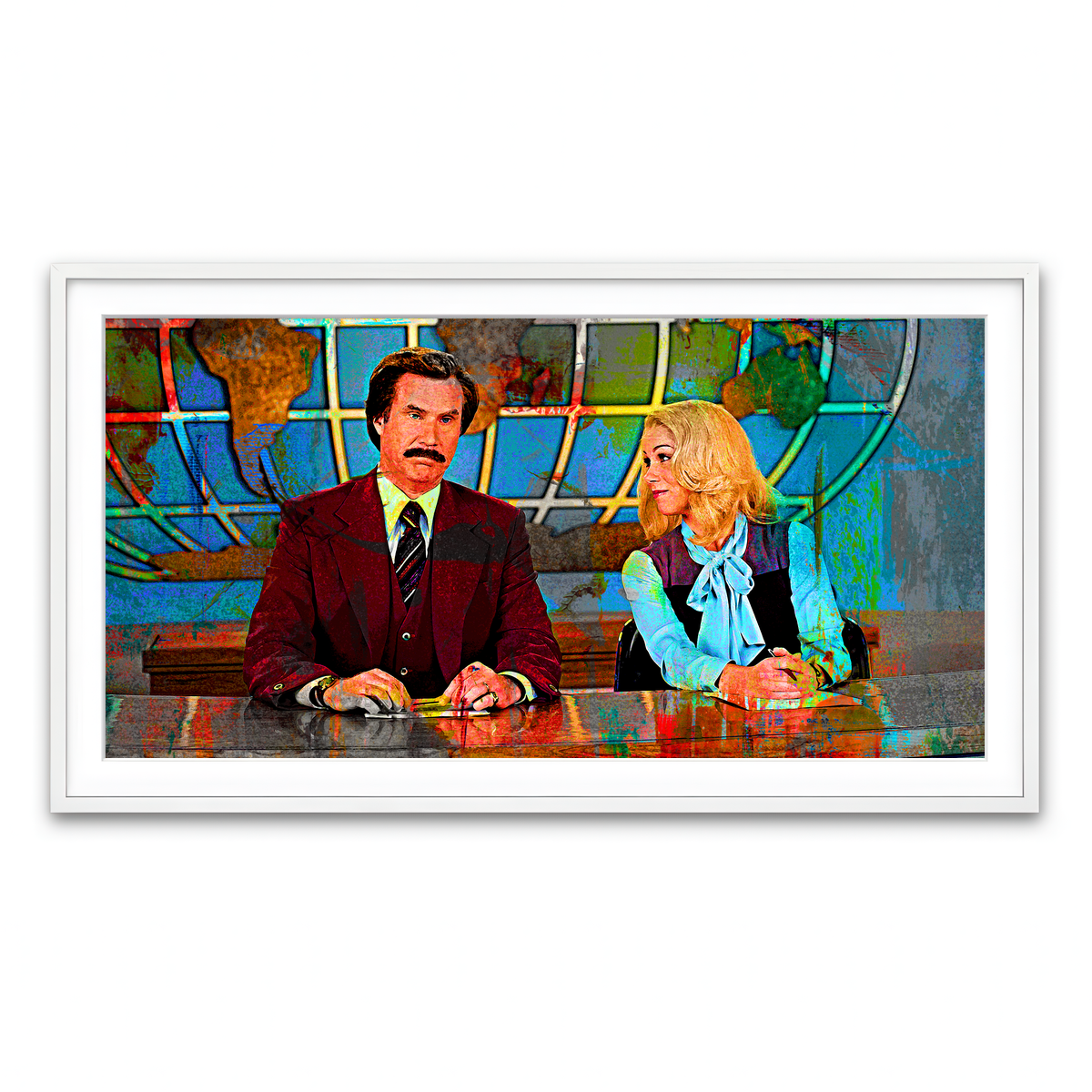 Framed Print 2x1 White