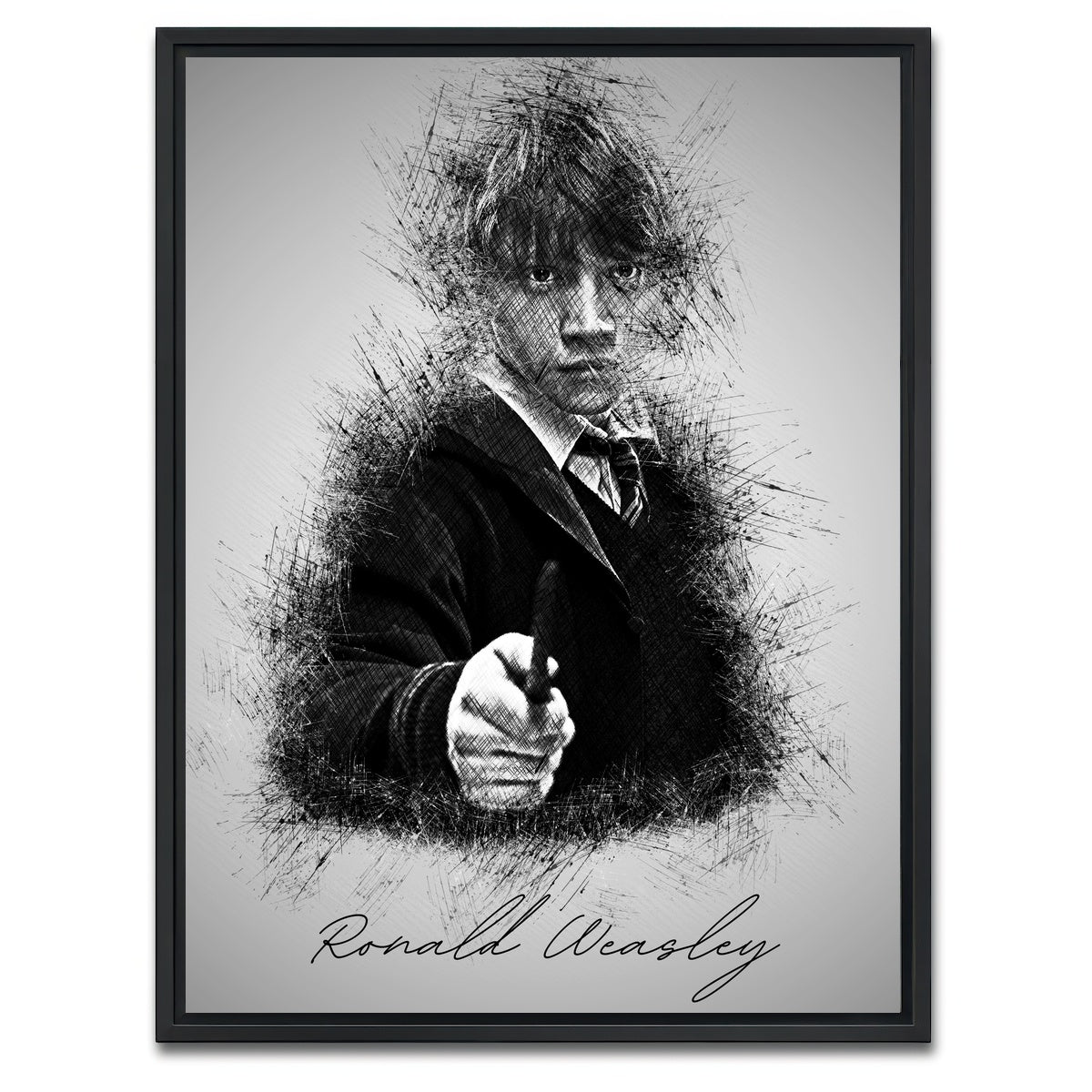 AUTO-MOCKUP WHITE | Ronald Weasley | 1 Piece | Black Framed Canvas | group=3x4
