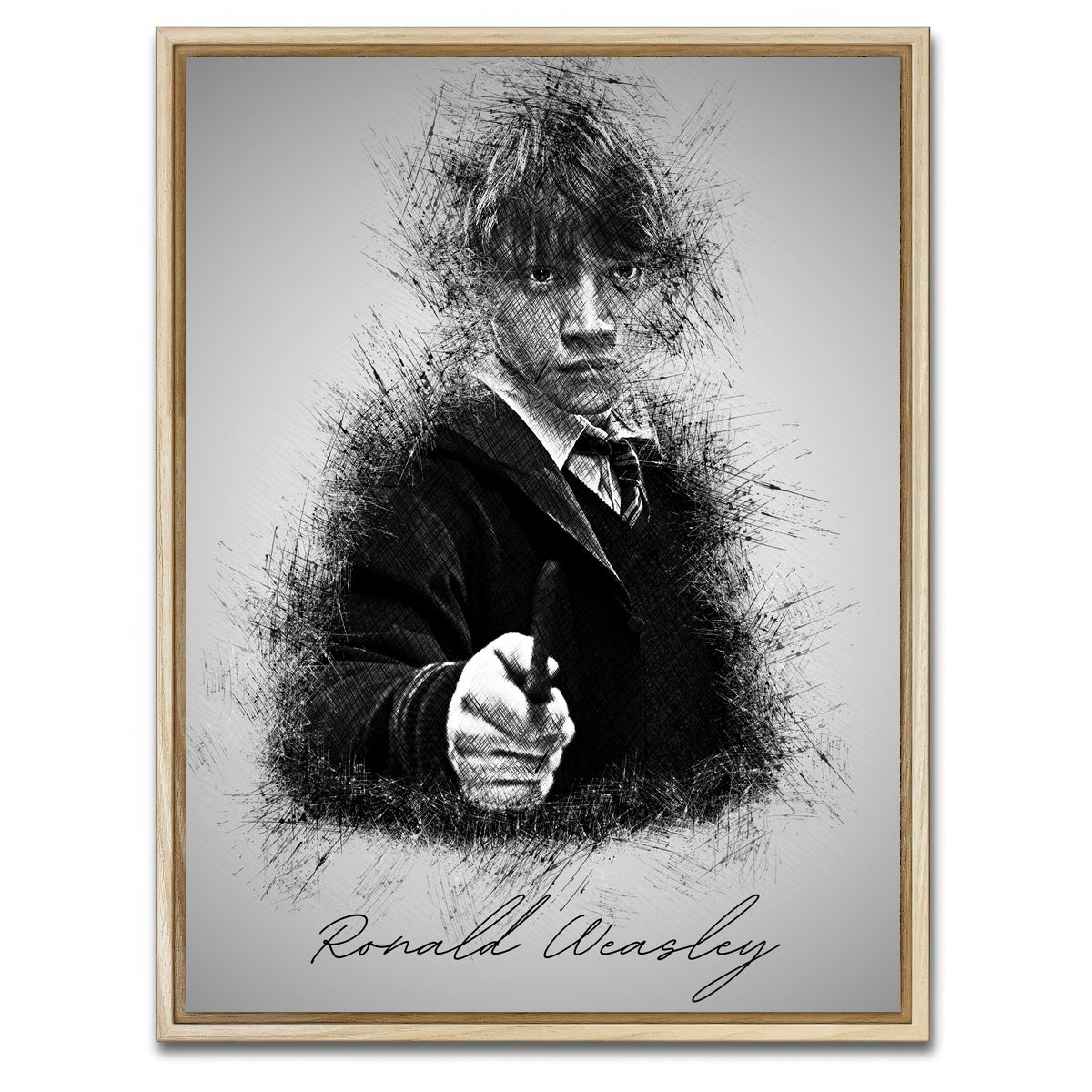 AUTO-MOCKUP WHITE | Ronald Weasley | 1 Piece | Natural Framed Canvas | group=3x4