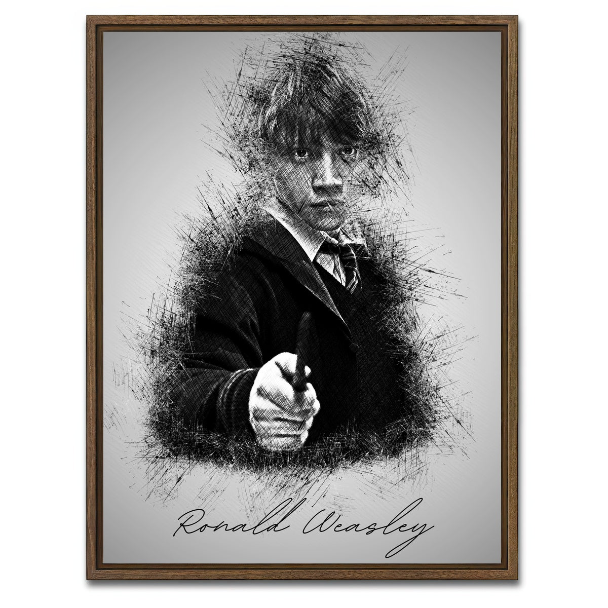 AUTO-MOCKUP WHITE | Ronald Weasley | 1 Piece | Walnut Framed Canvas | group=3x4