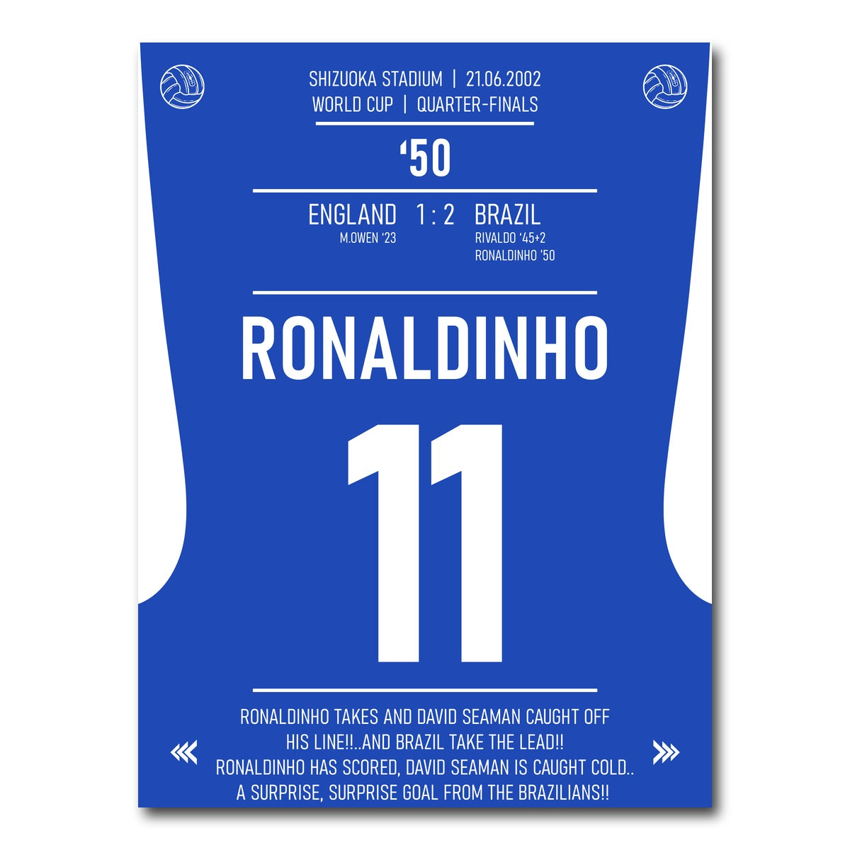 AUTO-MOCKUP WHITE | Ronaldinho Brazil | 1 Piece | Gallery Wrap Canvas | group=3x4
