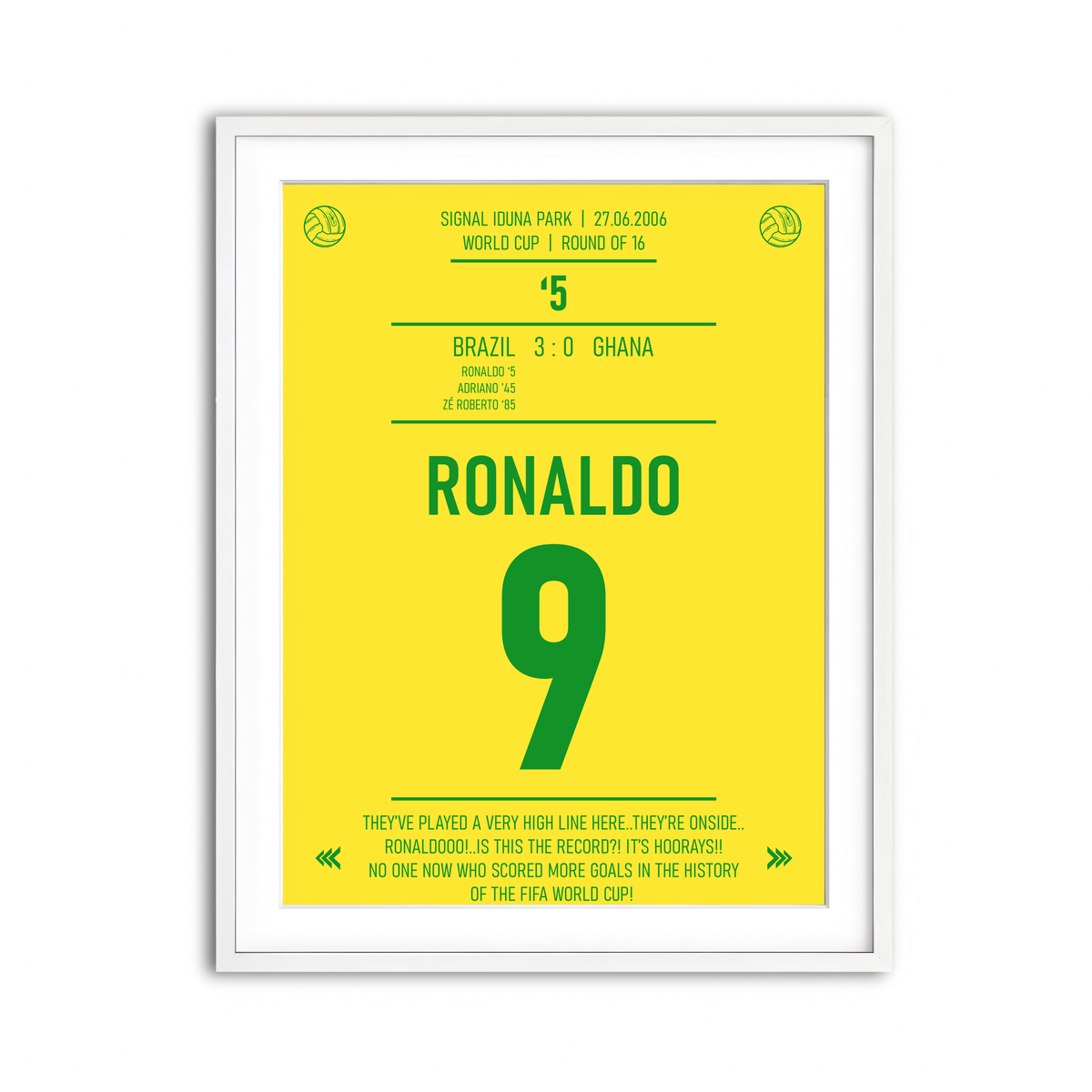 Framed Print 3x4 White