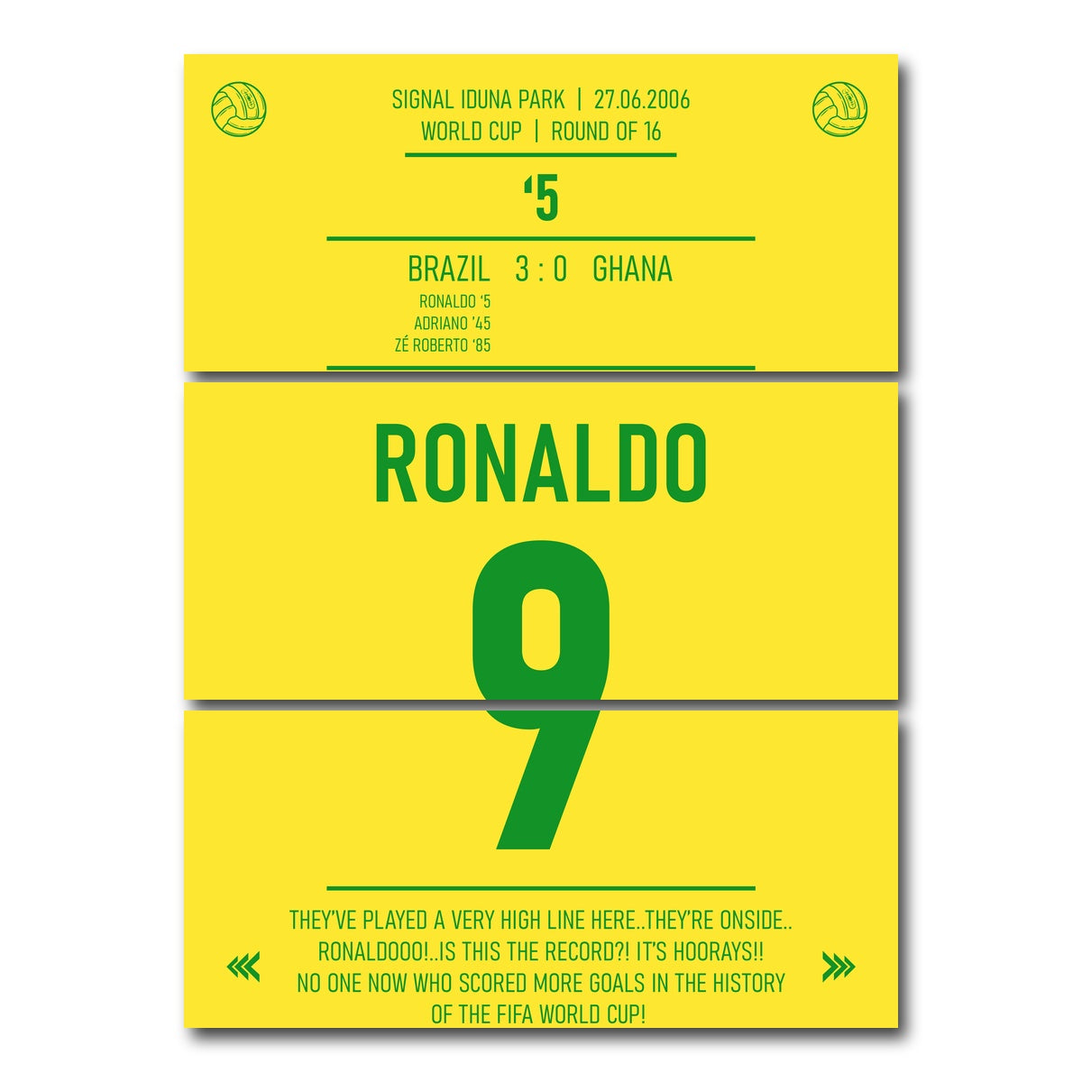 AUTO-MOCKUP WHITE | Ronaldo Jersey | 3 Piece | Gallery Wrap Canvas | group=8x18_stacked