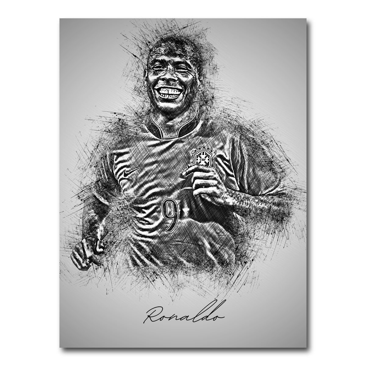 AUTO-MOCKUP WHITE | Ronaldo Nazario | 1 Piece | Gallery Wrap Canvas | group=3x4
