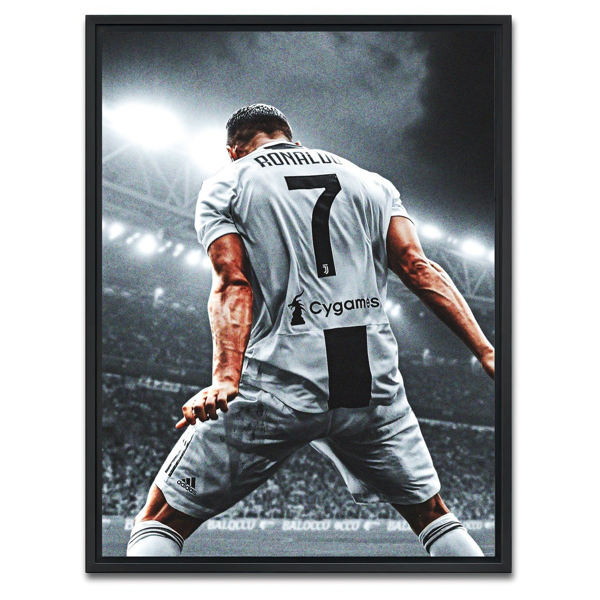 AUTO-MOCKUP WHITE | Ronaldo Number 7 | 1 Piece | Black Framed Canvas | group=3x4
