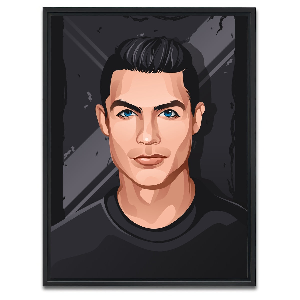 AUTO-MOCKUP WHITE | Ronaldo Portrait | 1 Piece | Black Framed Canvas | group=3x4