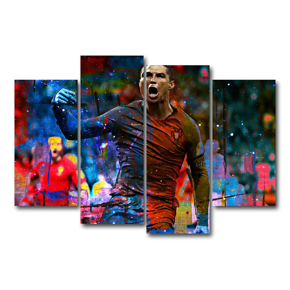 AUTO-MOCKUP WHITE | Ronaldo | 4 Piece | Gallery Wrap Canvas | group=4_short